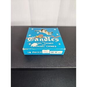 Vintage 18 Pc Candles for Swedish ANGEL CHIMES/ Carousel Brass For Christmas NOS